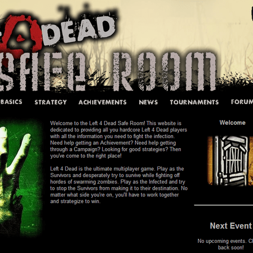 Left4DeadSafeRoom.com is a fan site for the popula