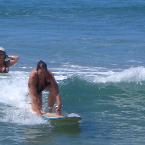 Teaching Surf Lesson in Kauai, HI