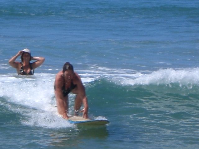 Teaching Surf Lesson in Kauai, HI
