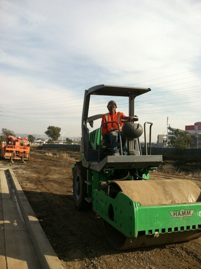 Compacted dirt at the 
Oakland Coliseum.