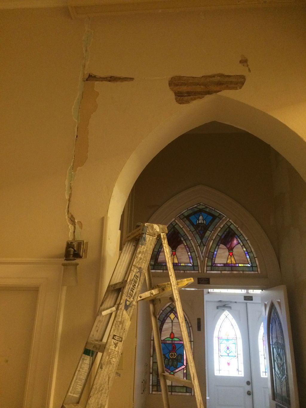 after we finished this wall was just like new.