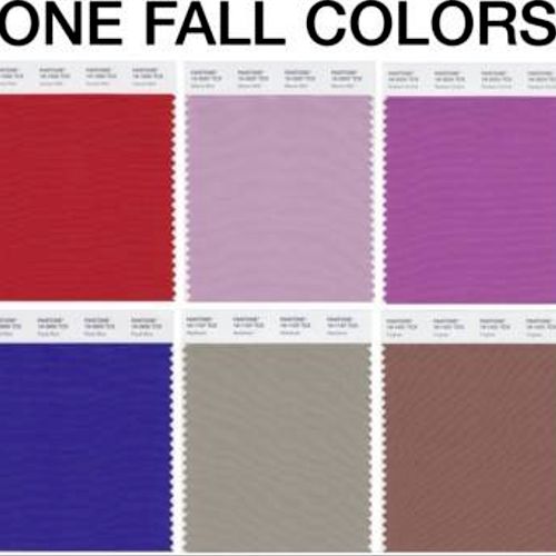 Pantone colors designed for each new season.