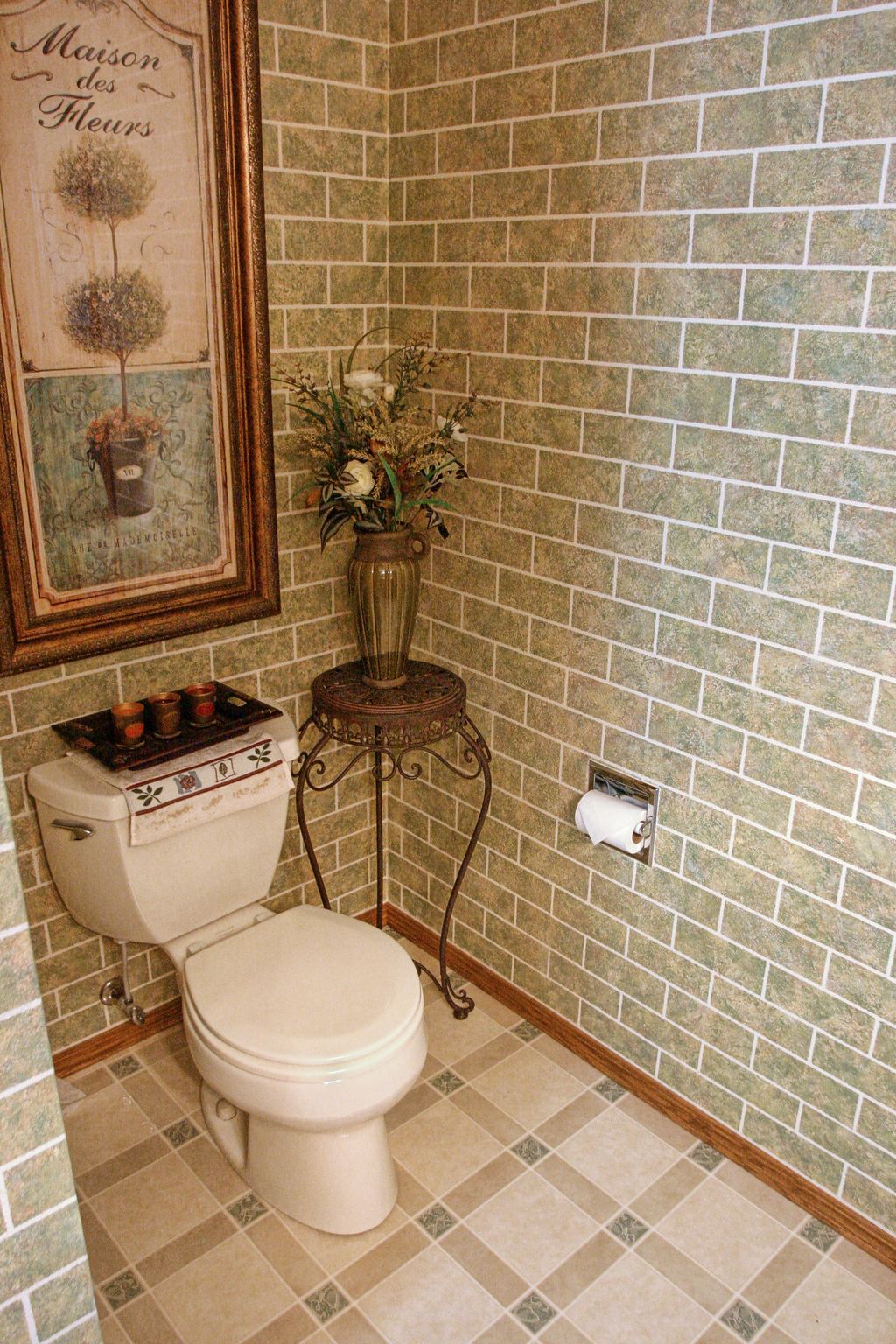 "Faux" (fake) Brick Wall.