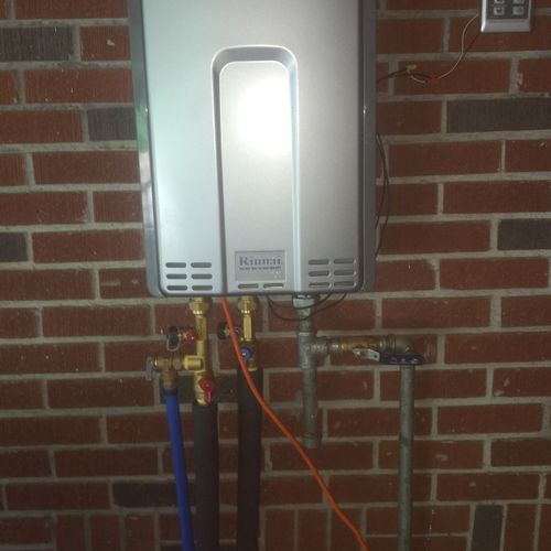 New Rinnai tankless water heater to replace tank t