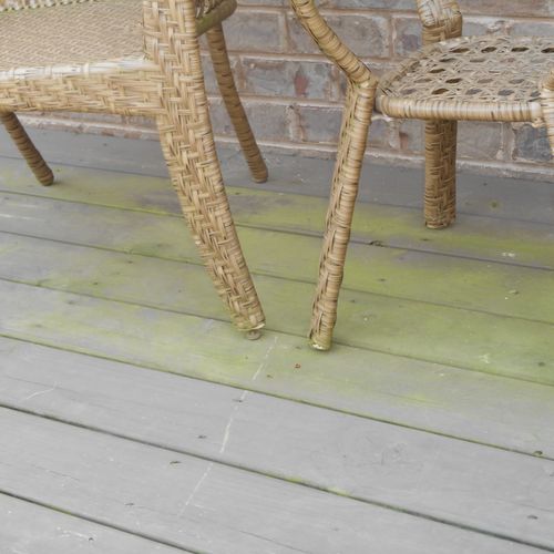 Deck before it was pressure washed.