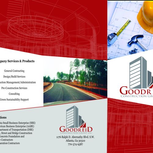 Brochure design for a construction company