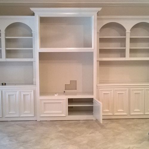 Home Entertainment Center  . . . removed, painted,