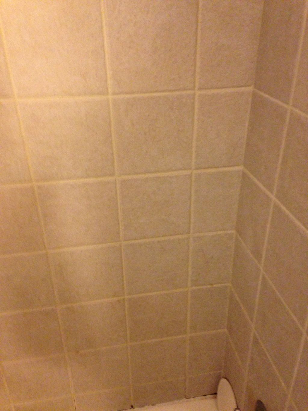 Before picture of bathroom tile