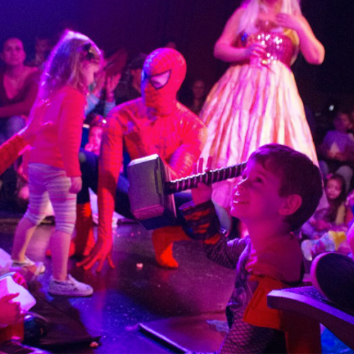 Spiderman helping out the kids!