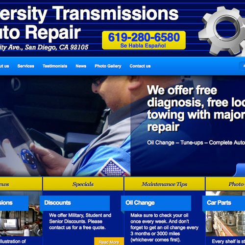 Wordpress Website: University Transmissions & Auto