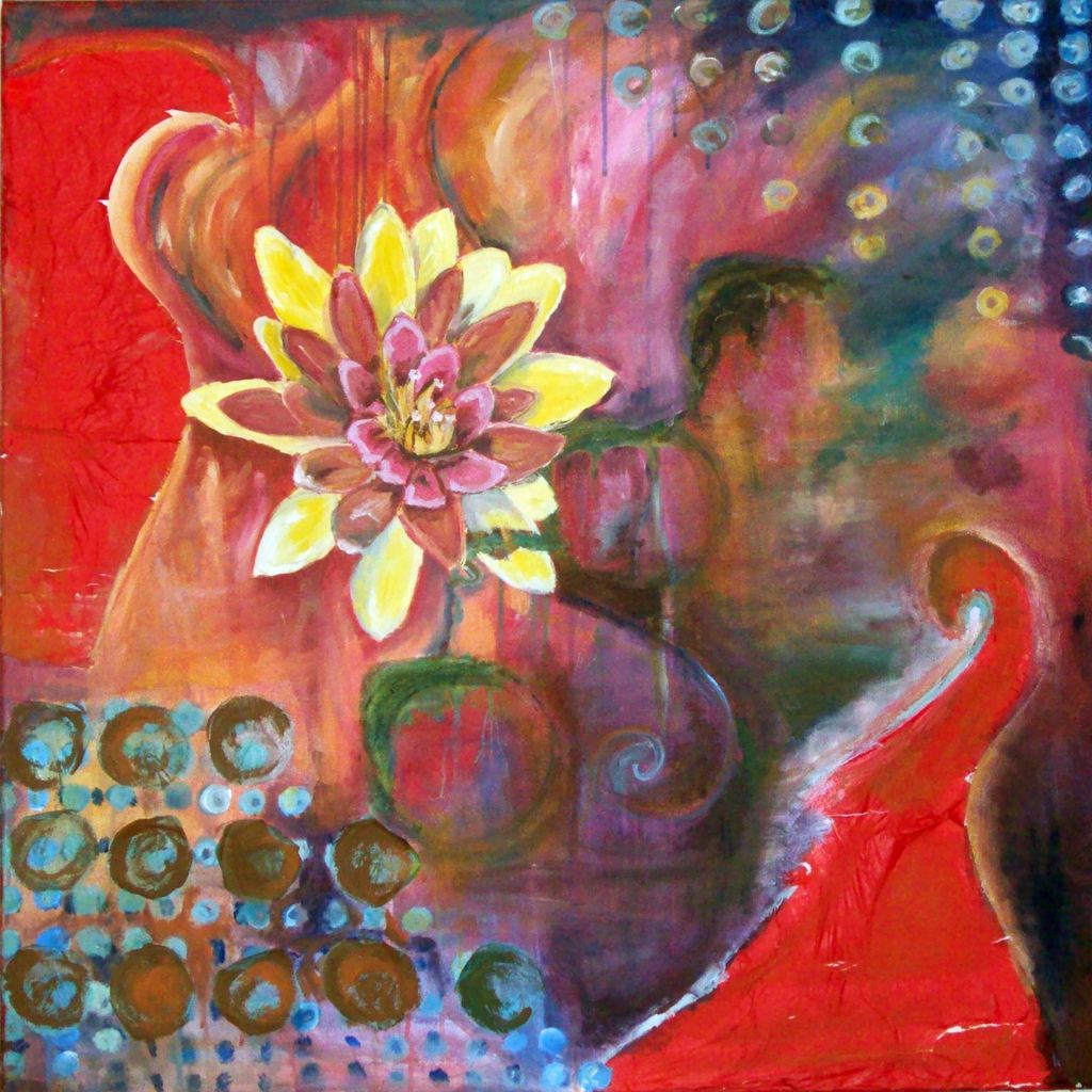 Fine art acrylic and mixed media original painting