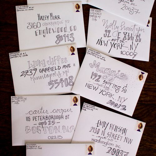 Custom Envelope Lettering