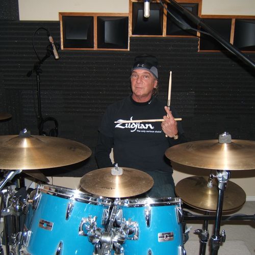 Allen Bosworth in the drum room