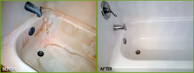 Tub before and after