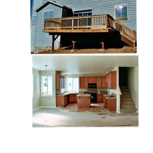 200 sq feet exterior deck and interior kitchen