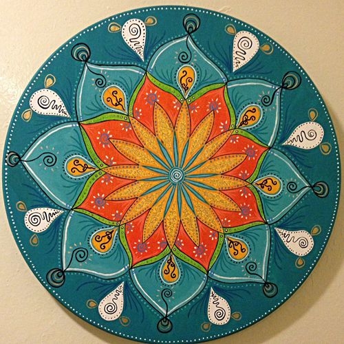 Simple Mandala made for Jake and Krista. 
Acrylic 