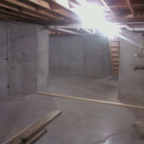The beginnings of a basement job.