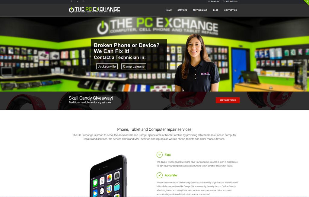 Website Design and Development for The PC Exchange