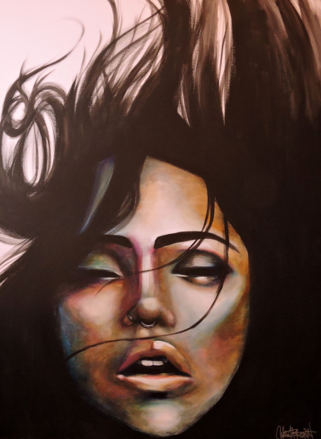 Portrait. Samayah. 30x40. Acrylic on Canvas.2015.
