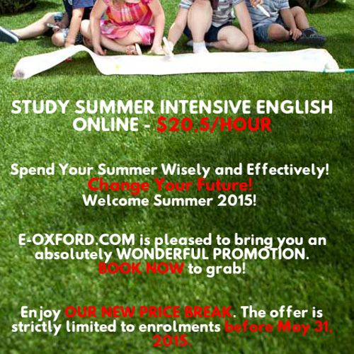 Study Summer Intensive English Online - $20,5
