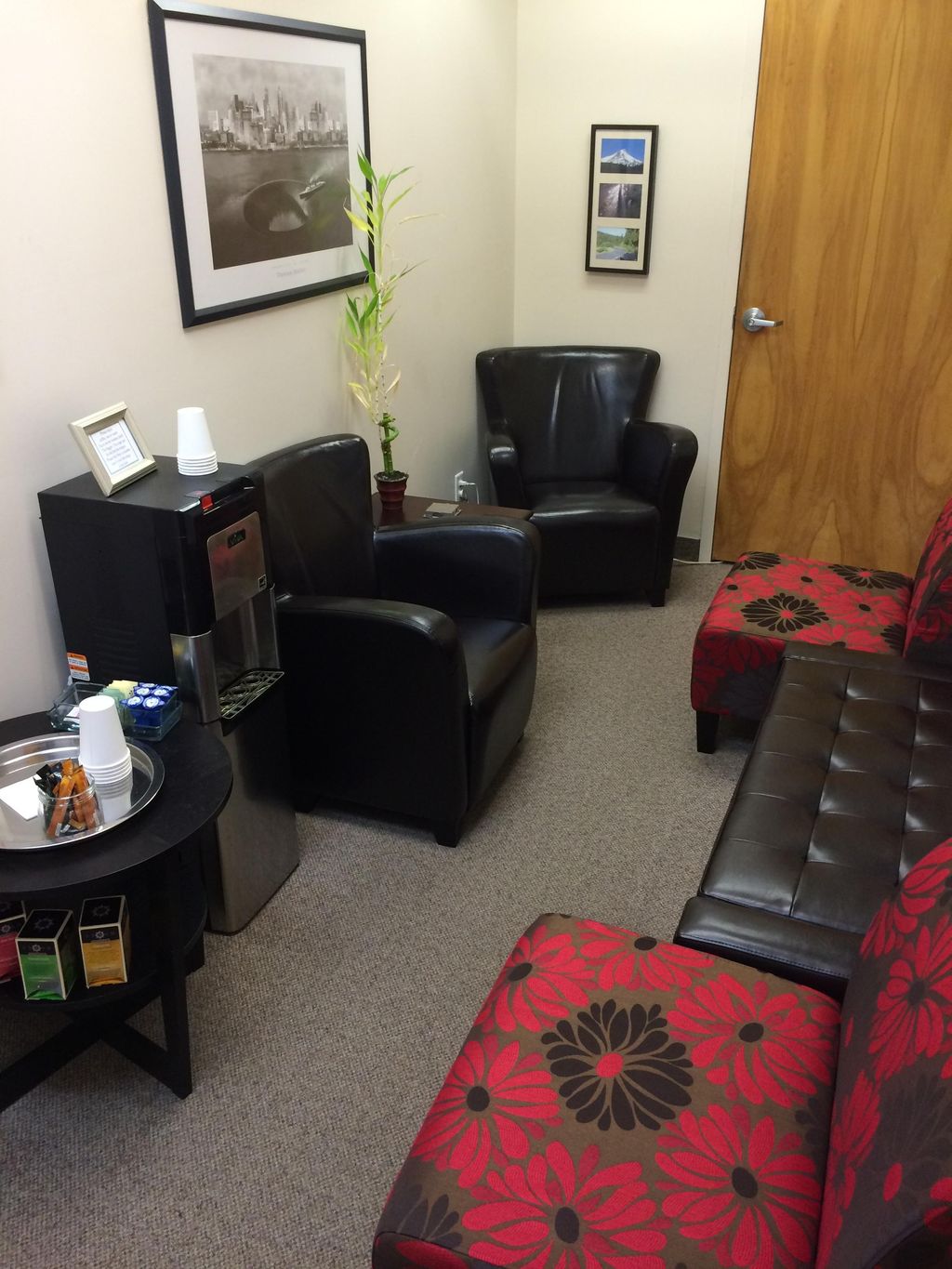There is comfortable seating and free wifi availab