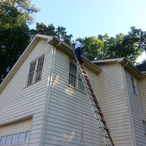 Gutter cleaning service.