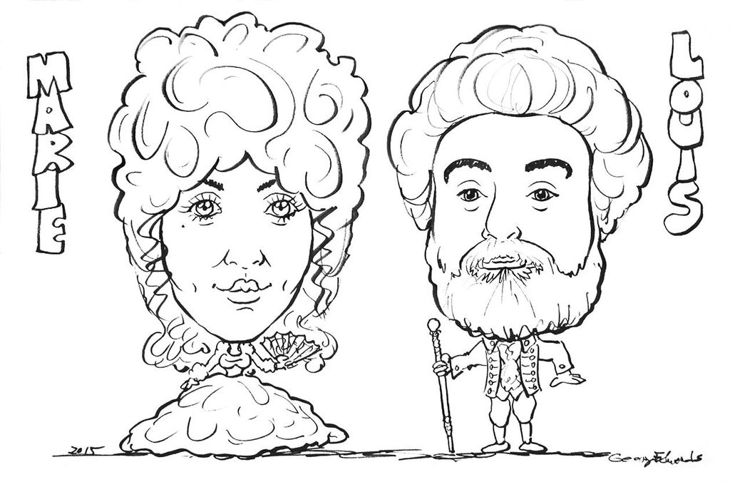 Masquerade Party, Marie Antoinette and King Lous X
