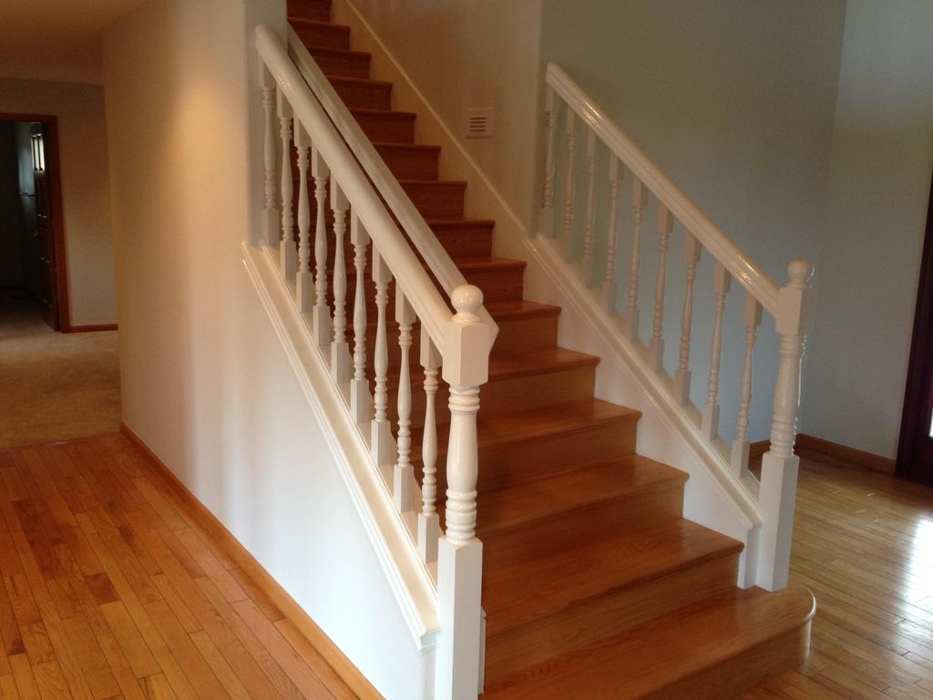 Interior painting of a stairwell.