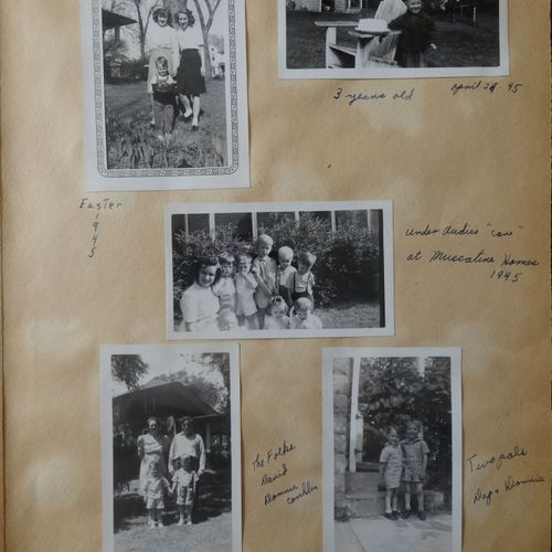 sample scans, showing originals in a scrapbook and