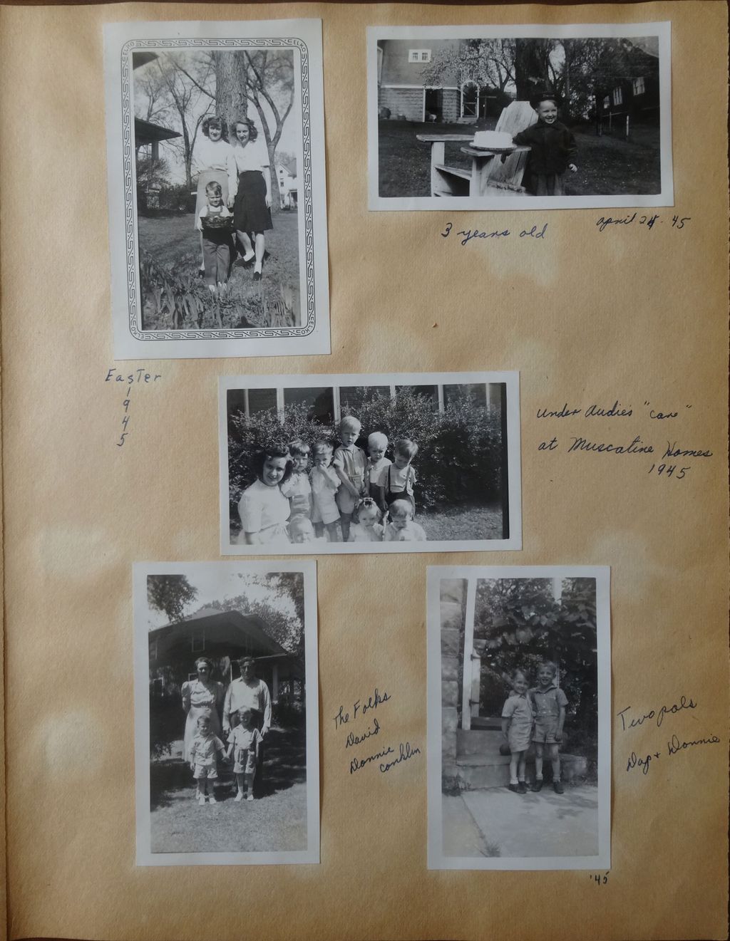 sample scans, showing originals in a scrapbook and