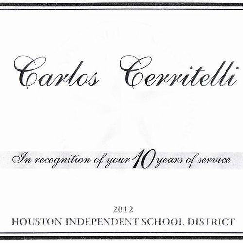 10-year teaching experience in Houston