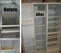 Refrigerator before and after
