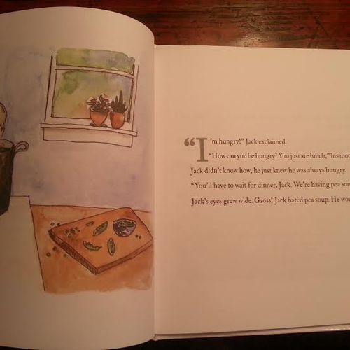 An interior snapshot of my children's book, Pea So