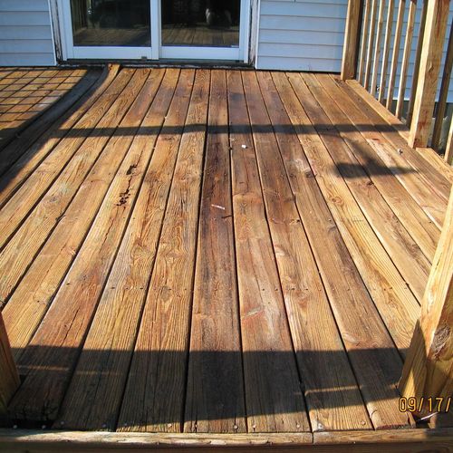 After stripping of Deck