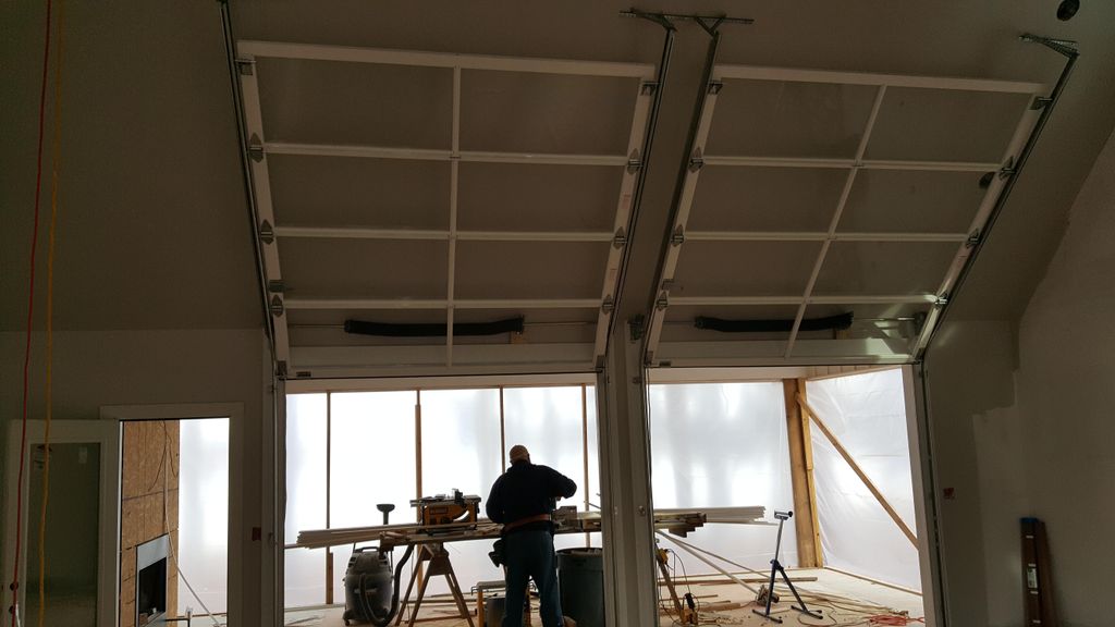 Custom interior doors following the roof line