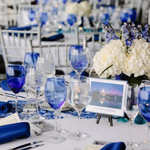 Blue never looked so good! Tablescape at Top of th