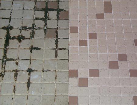 Tile Cleaning (Before and After)