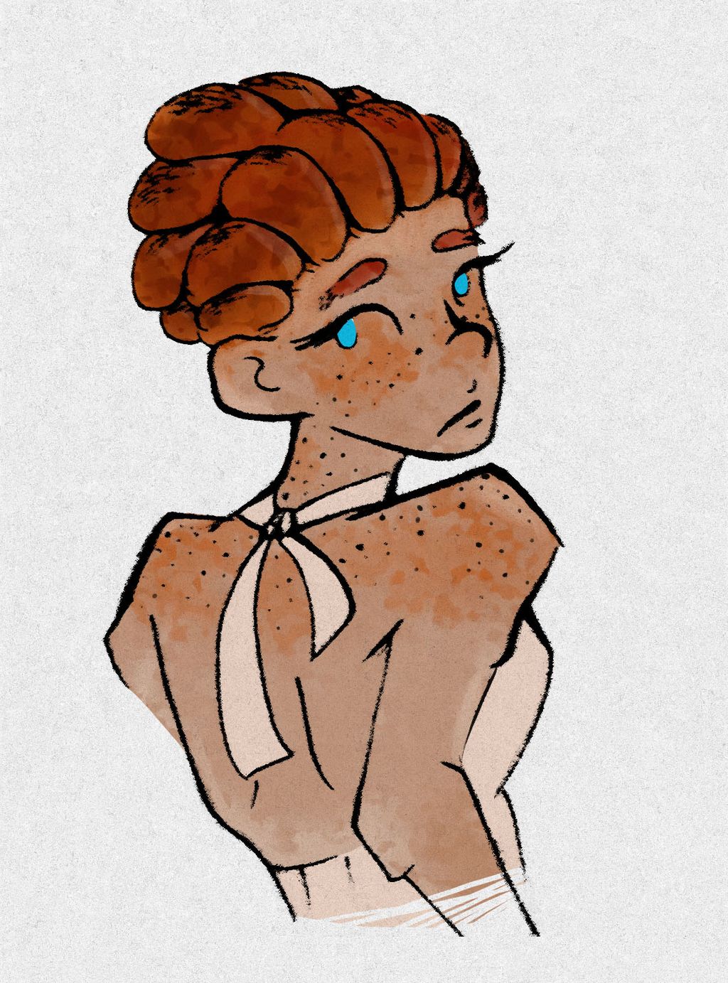 Original drawing in ink, digitally colored. Experi