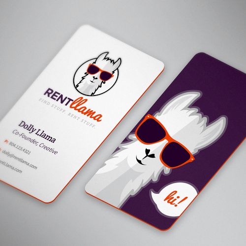 RentLlama branding & business card design