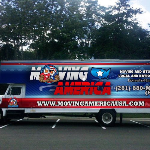 Our Moving Truck in Houston. Moving America USA Fl