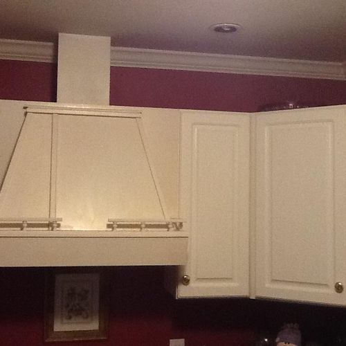 Strip and repainted cabinets