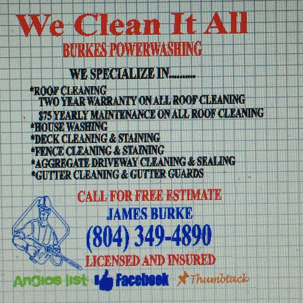 We Clean It All: Burke's Power Washing