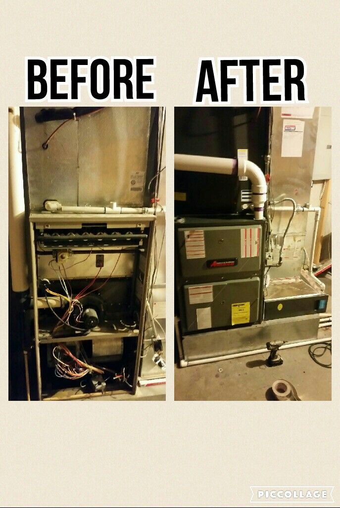 96% furnace change out with base add and 5" filter