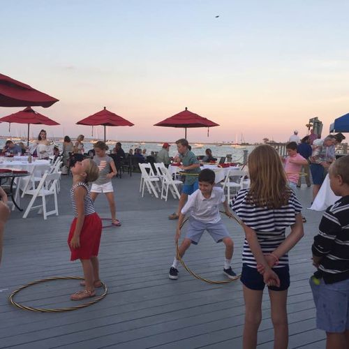 Hula Hoop fun at the Yacht Club