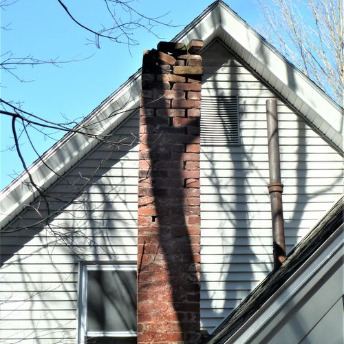 Crumbling chimney