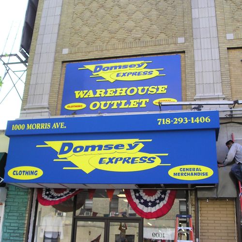 Commercial Awning & Metal Sign w/ Raised PVC Lette