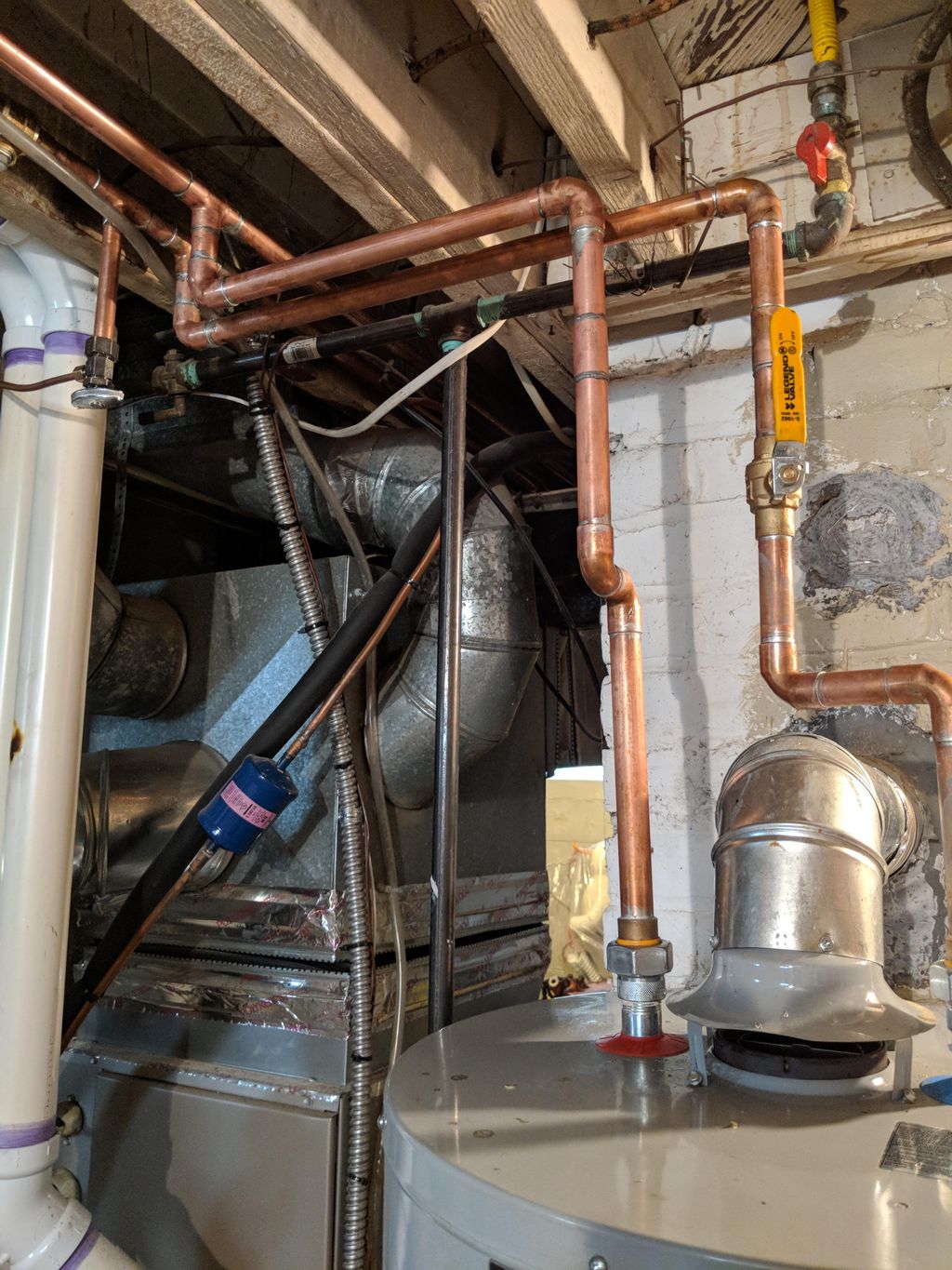 Royal Oak house - new copper plumbing after