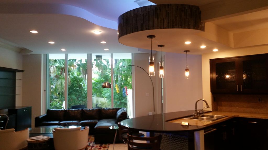 New bar and kitchen area