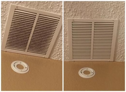 Before/ After Air Vent Clean