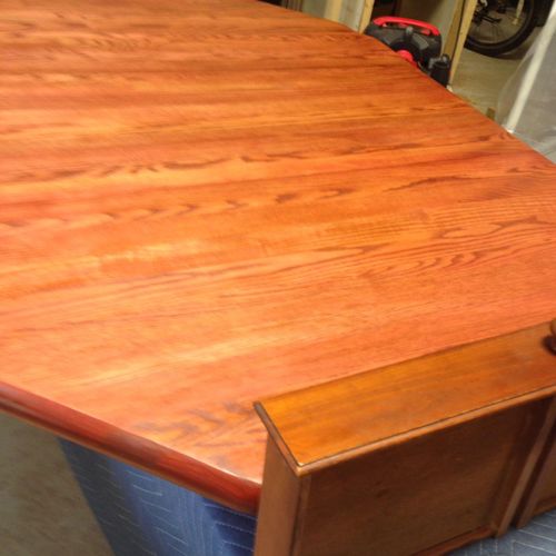 Refinish oak table